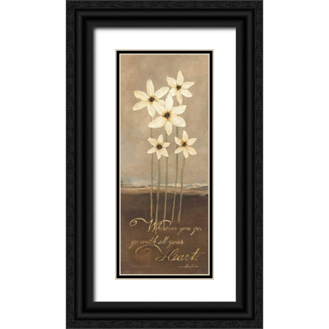 Heart Black Ornate Wood Framed Art Print with Double Matting by Marrott, Stephanie