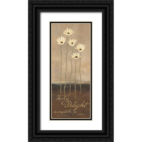 Delight Black Ornate Wood Framed Art Print with Double Matting by Marrott, Stephanie