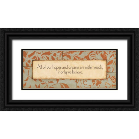 Hopes and Dreams Black Ornate Wood Framed Art Print with Double Matting by Marrott, Stephanie