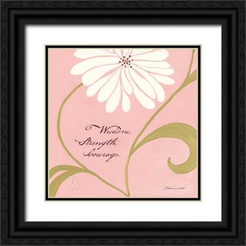 Wisdom Strength Courage Black Ornate Wood Framed Art Print with Double Matting by Marrott, Stephanie