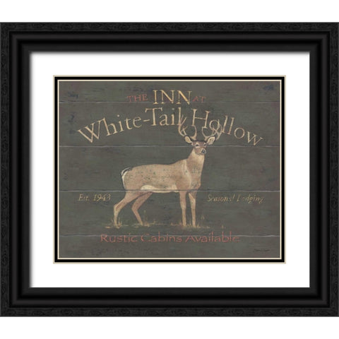 White Tail Hollow Black Ornate Wood Framed Art Print with Double Matting by Marrott, Stephanie