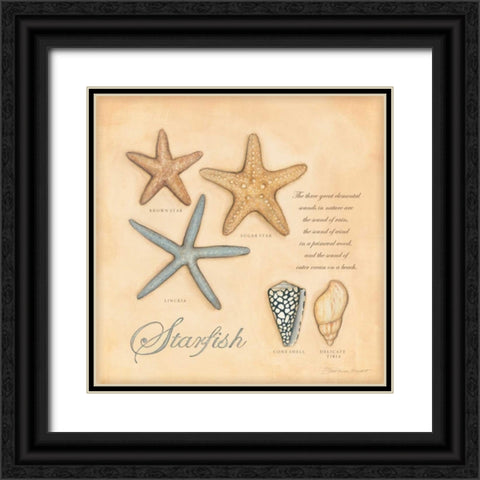 Starfish Black Ornate Wood Framed Art Print with Double Matting by Marrott, Stephanie