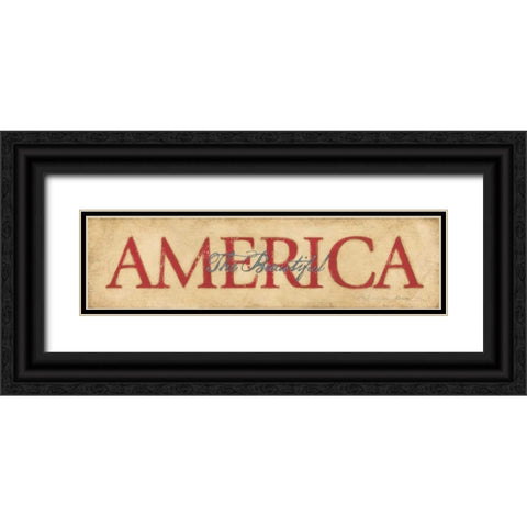 America the Beautiful Black Ornate Wood Framed Art Print with Double Matting by Marrott, Stephanie
