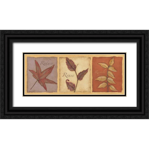 Reduce Reuse Recycle Black Ornate Wood Framed Art Print with Double Matting by Marrott, Stephanie