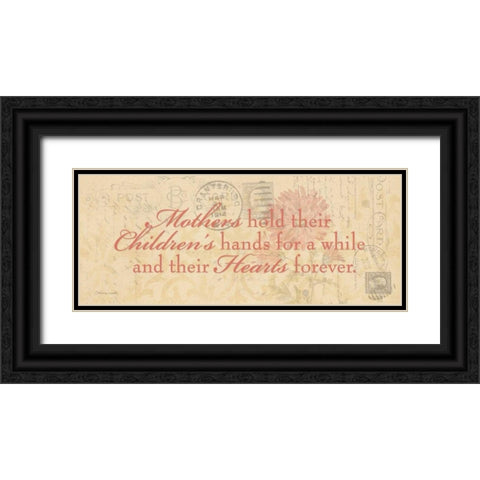 Mothers Hold Black Ornate Wood Framed Art Print with Double Matting by Marrott, Stephanie