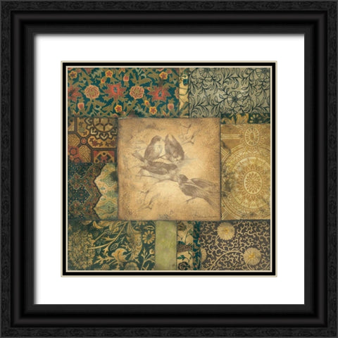 Avian Tapestry II Black Ornate Wood Framed Art Print with Double Matting by Marrott, Stephanie