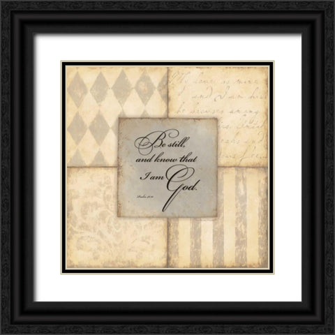 Be Still Black Ornate Wood Framed Art Print with Double Matting by Marrott, Stephanie
