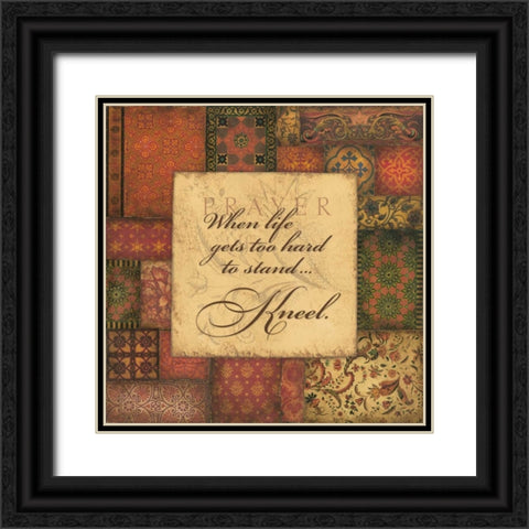 Kneel Black Ornate Wood Framed Art Print with Double Matting by Marrott, Stephanie