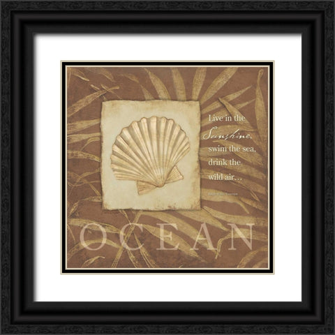 Live in the Ocean Black Ornate Wood Framed Art Print with Double Matting by Marrott, Stephanie