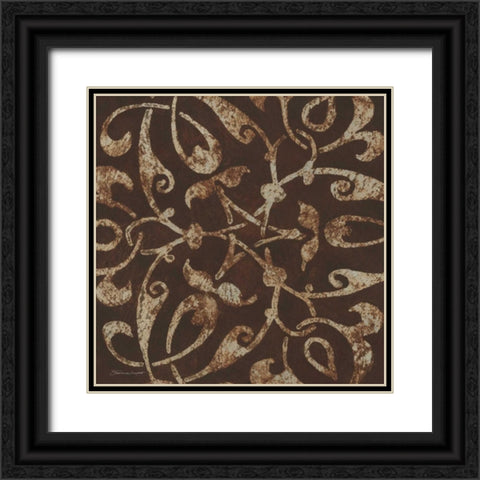 Accent in Silver II Black Ornate Wood Framed Art Print with Double Matting by Marrott, Stephanie