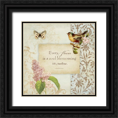 Every Flower Black Ornate Wood Framed Art Print with Double Matting by Marrott, Stephanie