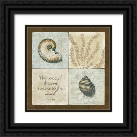 The Voice of the Sea Black Ornate Wood Framed Art Print with Double Matting by Marrott, Stephanie