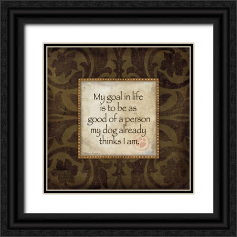 Good Person Black Ornate Wood Framed Art Print with Double Matting by Marrott, Stephanie