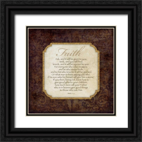 Faith Black Ornate Wood Framed Art Print with Double Matting by Marrott, Stephanie