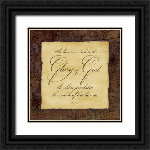 Glory to God Black Ornate Wood Framed Art Print with Double Matting by Marrott, Stephanie