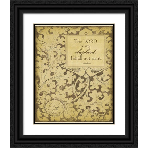 My Shepherd Black Ornate Wood Framed Art Print with Double Matting by Marrott, Stephanie