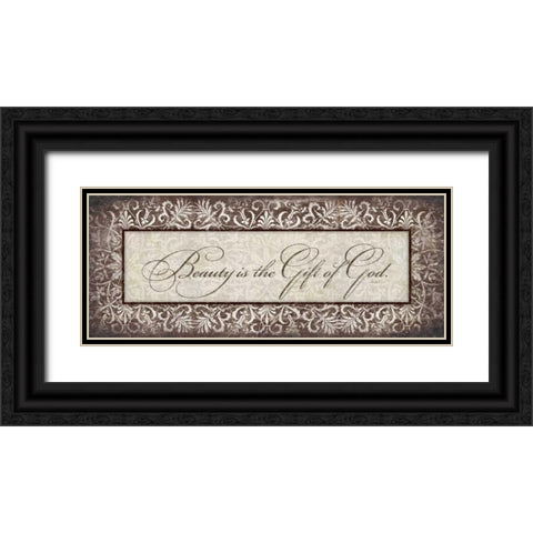 Beauty Is Black Ornate Wood Framed Art Print with Double Matting by Marrott, Stephanie