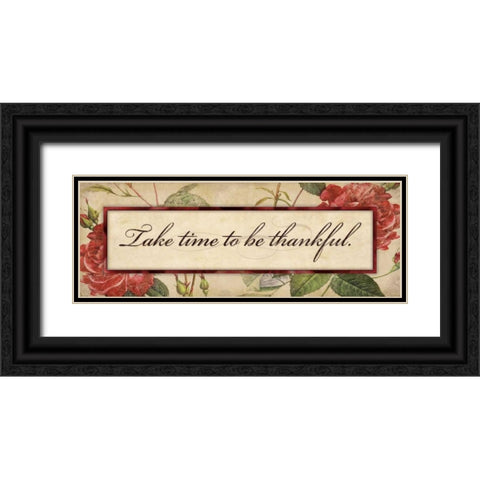 Take Time Black Ornate Wood Framed Art Print with Double Matting by Marrott, Stephanie