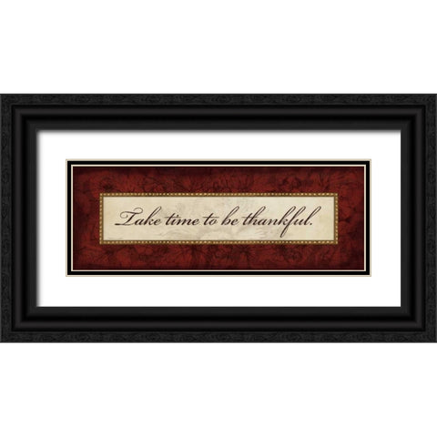 Take Time Black Ornate Wood Framed Art Print with Double Matting by Marrott, Stephanie