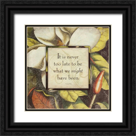 Its Never Too Late Black Ornate Wood Framed Art Print with Double Matting by Marrott, Stephanie