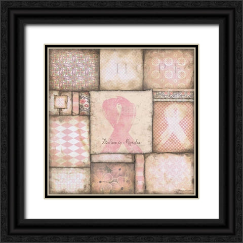 Believe In Black Ornate Wood Framed Art Print with Double Matting by Marrott, Stephanie