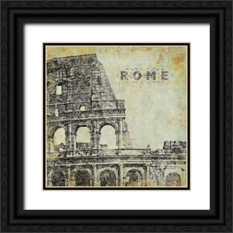 Rome Black Ornate Wood Framed Art Print with Double Matting by Marrott, Stephanie