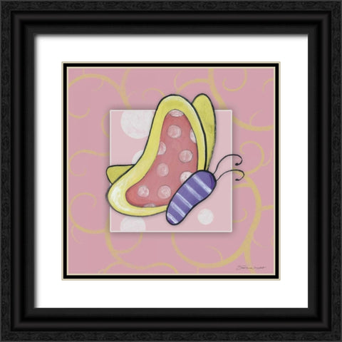 Butterfly II Black Ornate Wood Framed Art Print with Double Matting by Marrott, Stephanie