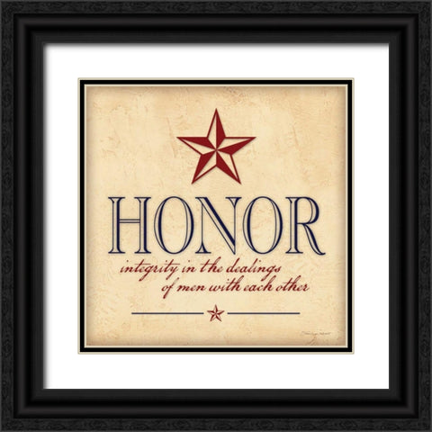 Honor Black Ornate Wood Framed Art Print with Double Matting by Marrott, Stephanie