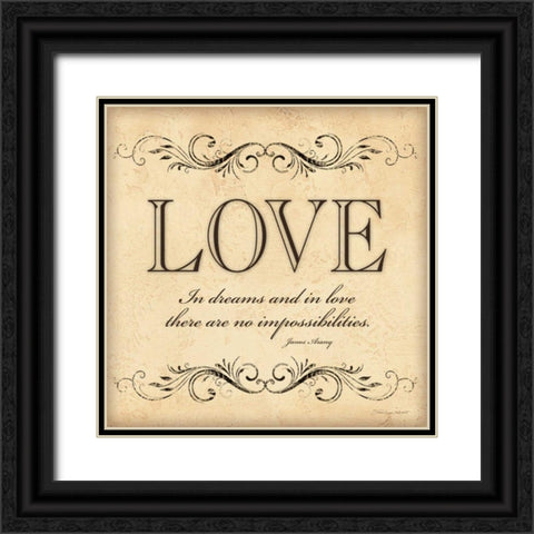 Love Black Ornate Wood Framed Art Print with Double Matting by Marrott, Stephanie
