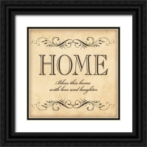 Home Black Ornate Wood Framed Art Print with Double Matting by Marrott, Stephanie