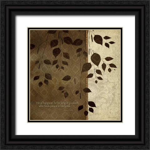 He is Happiest Black Ornate Wood Framed Art Print with Double Matting by Marrott, Stephanie