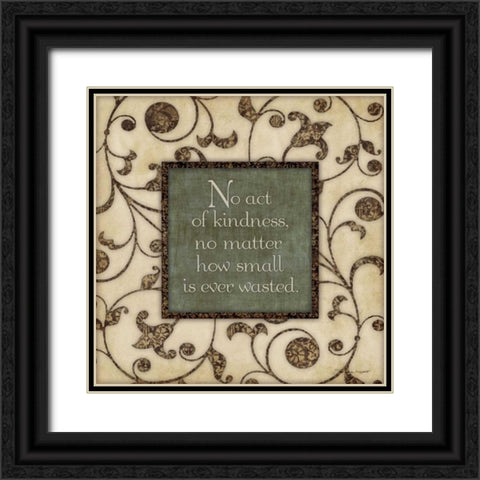 No Act Black Ornate Wood Framed Art Print with Double Matting by Marrott, Stephanie