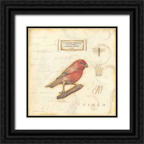 Color Bird I Black Ornate Wood Framed Art Print with Double Matting by Marrott, Stephanie