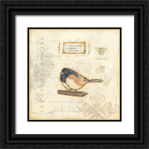 Colro Bird II Black Ornate Wood Framed Art Print with Double Matting by Marrott, Stephanie