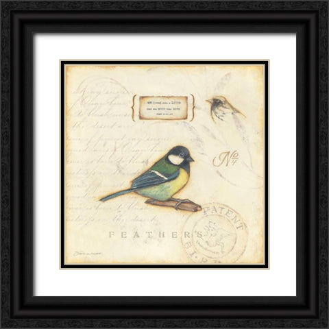 Color Bird IV Black Ornate Wood Framed Art Print with Double Matting by Marrott, Stephanie