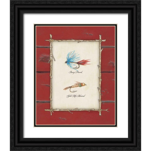 Fish Flies III Black Ornate Wood Framed Art Print with Double Matting by Marrott, Stephanie
