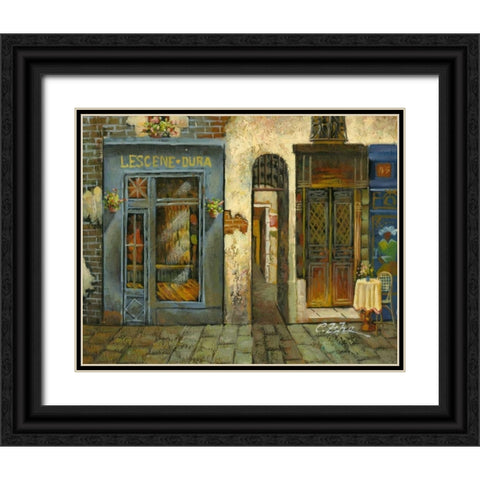 French Corridor Black Ornate Wood Framed Art Print with Double Matting by Chin, Art