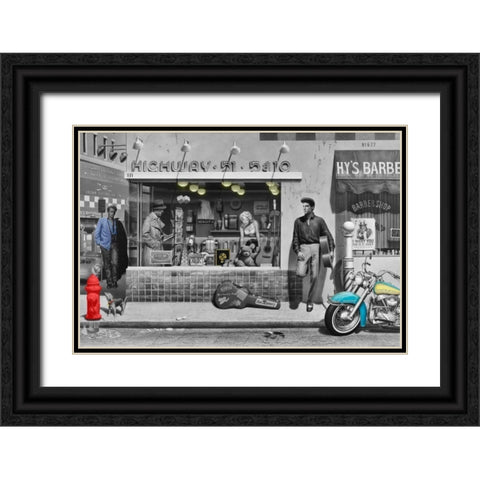 Highway Fifty One Black Ornate Wood Framed Art Print with Double Matting by Consani, Chris
