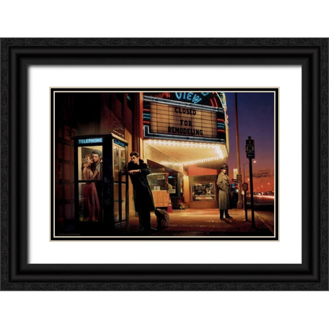 Midnight Matinee Black Ornate Wood Framed Art Print with Double Matting by Consani, Chris