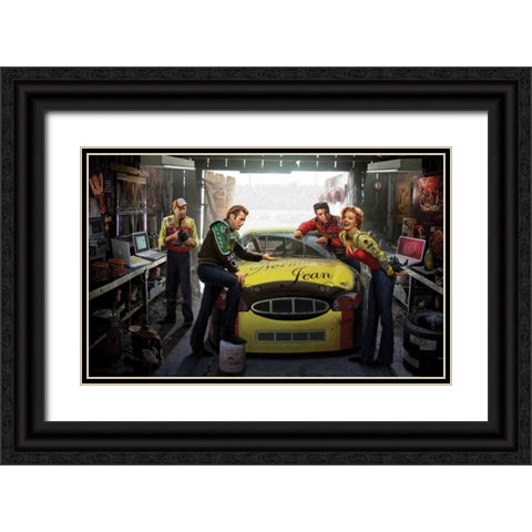 Eternal Speedway Black Ornate Wood Framed Art Print with Double Matting by Consani, Chris