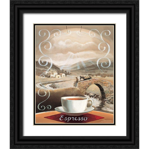 Espresso Black Ornate Wood Framed Art Print with Double Matting by Jasper