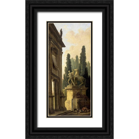 Minstrel Afternoon Black Ornate Wood Framed Art Print with Double Matting by Robert, Hubert