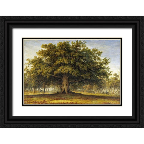 The Beggars Oak Black Ornate Wood Framed Art Print with Double Matting by Glover, John