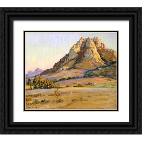 Castle Crags, San Luis Obispo Black Ornate Wood Framed Art Print with Double Matting by Hazard, Arthur Merton