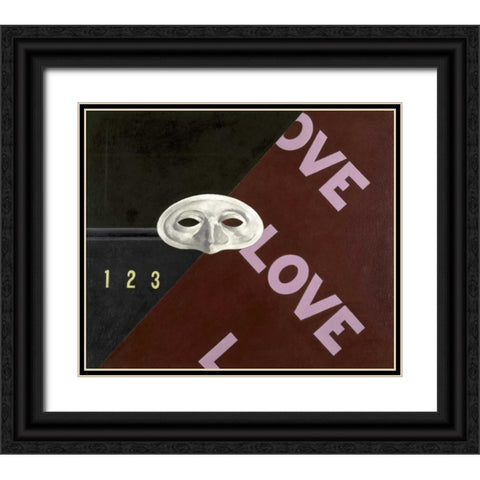 Love, Love, Love Black Ornate Wood Framed Art Print with Double Matting by Demuth, Charles