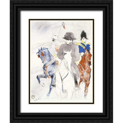 Napoleon Black Ornate Wood Framed Art Print with Double Matting by Toulouse-Lautrec, Henri