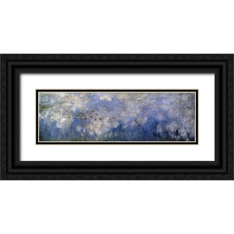 Water Lilies: The Clouds, c. 1914-26 - center panel Black Ornate Wood Framed Art Print with Double Matting by Monet, Claude