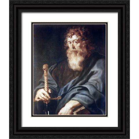 Paul Black Ornate Wood Framed Art Print with Double Matting by Rubens, Peter Paul