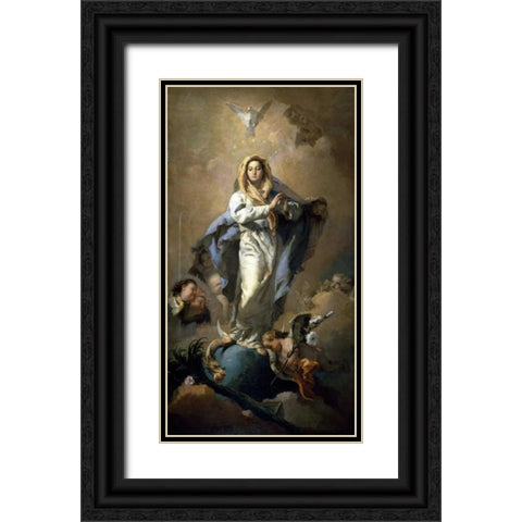 Conception Black Ornate Wood Framed Art Print with Double Matting by Tiepolo, Giovanni Battista