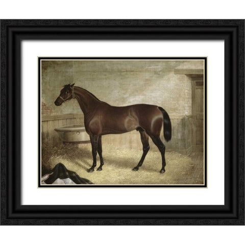 The Winner Black Ornate Wood Framed Art Print with Double Matting by Herring, John Frederick